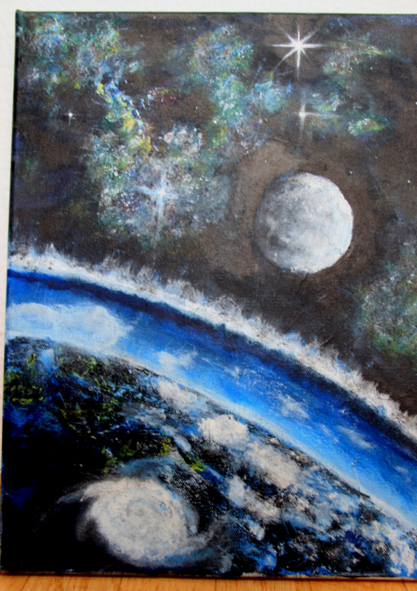 Erde, Mond und Sterne