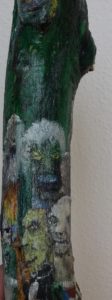 Grimmig-grüner Dschungel Menschen und Tiere