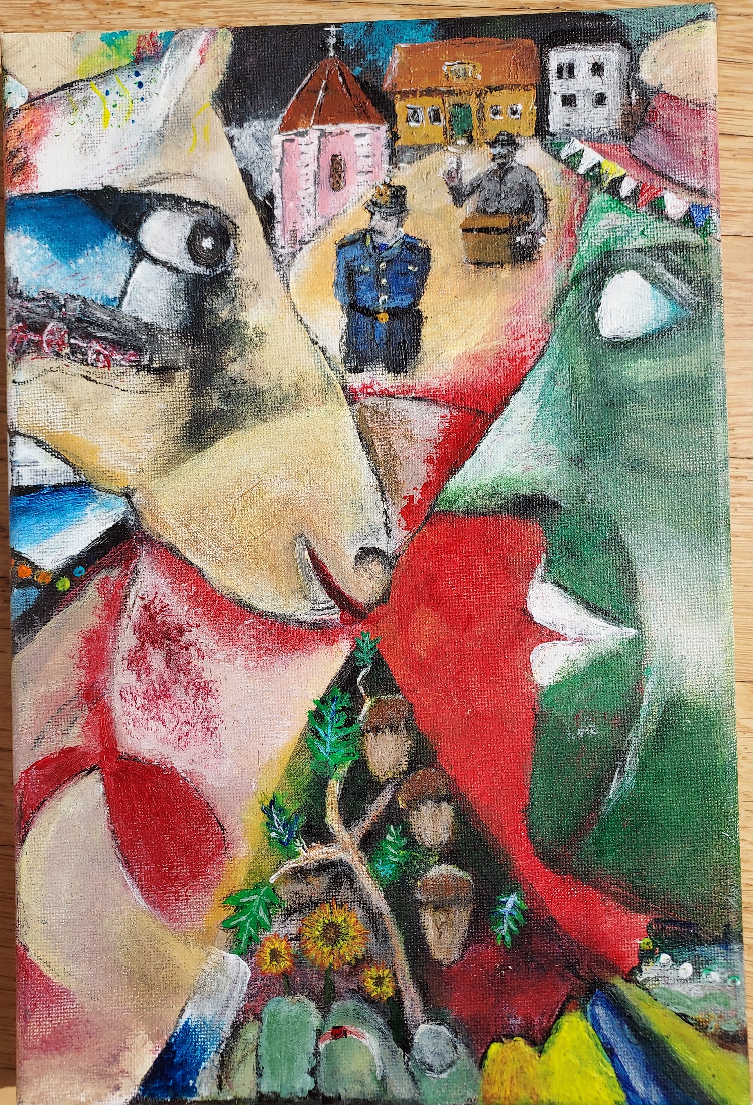 Chagall-Adaption: Ich und mein Zehlendorf